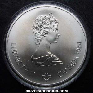 1974 Elizabeth II Canadian Silver 10 Dollars (Zeus) (Obverse)
