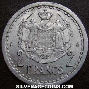 ND (1943) (a) Louis II Monaco 2 Francs (Reverse)