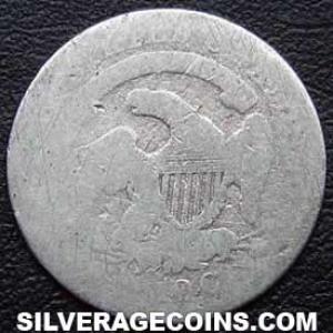 1836 United States "Liberty Cap Dime" Silver 10 Cents (small date) (Reverse)