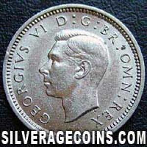 1937-1A George VI British Silver Threepence (Obverse)