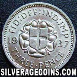 1937-1A George VI British Silver Threepence (Reverse)