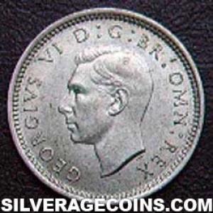 1939 George VI British Silver Threepence (Obverse)