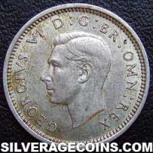 1940 George VI British Silver Threepence (Obverse)