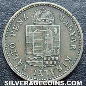 1888 KB Hungarian Krajczar (Obverse)