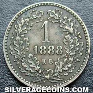 1888 KB Hungarian Krajczar (Reverse)