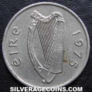 1975 Irish 5 Pence (large) (Obverse)
