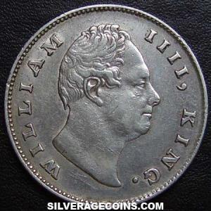 1835 (c) F incuse East India Company British India Silver Rupee (Obverse)