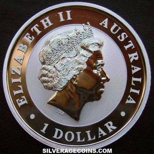 2016 P Elizabeth II Australian Dollar 1 Ounce Silver Kookaburra (Obverse)