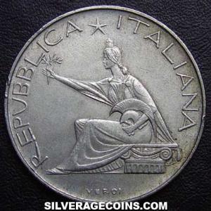 ND (1961) R Italian Silver 500 Lire (Italian Unification Centennial) (Obverse)