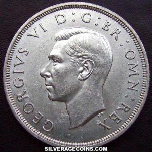 Corona de Plata Británica de Jorge VI 1937 (Anverso)