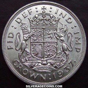 Corona de Plata Británica de Jorge VI 1937 (Reverso)