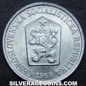 1969 Czechoslovak 10 Haliers (Obverse)