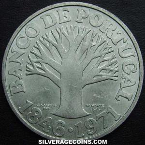 ND (1971) Portuguese Silver 50 Escudos (Bank of Portugal) (Reverse)