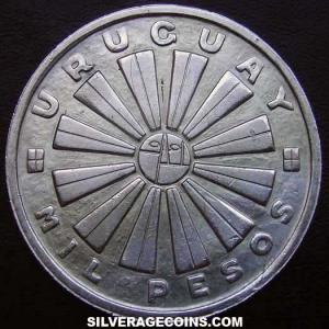 1969 So Uruguayan Silver 1000 Pesos (F.A.O.) (Obverse)