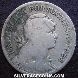 1928 Portuguese 1 Escudo (Obverse)