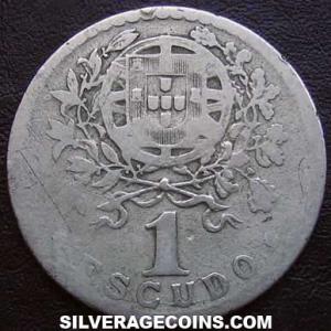 1928 Portuguese 1 Escudo (Reverse)