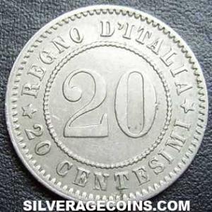1894 KB Umberto I Italian 20 Centesimi (Reverse)