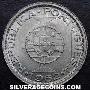 1962 Santomean Silver 5 Escudos (Obverse)