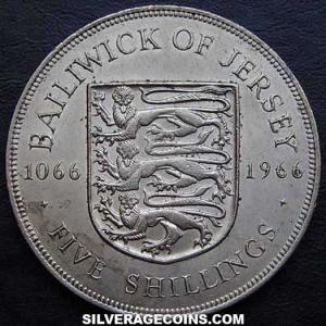 ND (1966) Elizabeth II Jersey 5 Shillings (Norman Conquest) (Reverse)