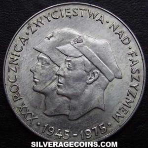 1975 MW Polish Silver 200 Zlotych (Victory over Fascism) (Reverse)