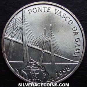 1998 Portuguese Silver 500 Escudos (Vasco da Gama Bridge) (Reverse)