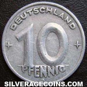 1948 A German Democratic Republic 10 Pfennig (Reverse)
