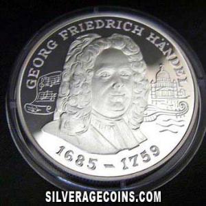 1998 Proof Andorran Silver 10 Diners (George Friedrich Handel) (Reverse)
