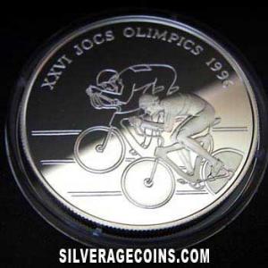 1994 Proof Andorran Silver 10 Diners (1996 Summer Olympics) (Reverse)