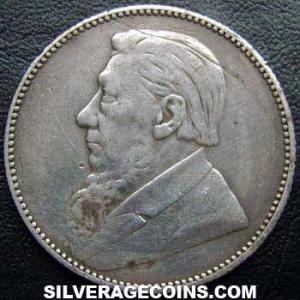 1896 South African Silver "ZAR" Shilling (Obverse)