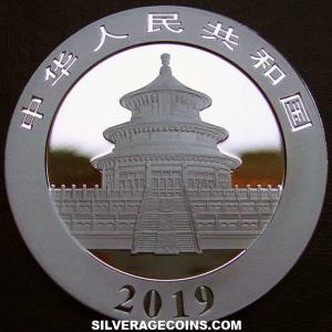 2019 Chinese 10 Yuan 1 Ounce Silver Panda (Obverse)