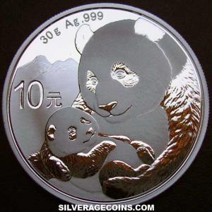 2019 Chinese 10 Yuan 1 Ounce Silver Panda (Reverse)