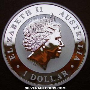 2018 P Elizabeth II Australian Dollar 1 Ounce Silver Kookaburra (Obverse)