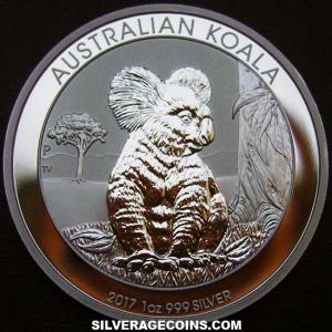 2017 P Elizabeth II Australian Dollar 1 Ounce Silver Koala (Reverse)