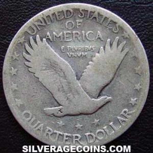 1928 S small S United States "Standing Liberty" Silver Quarter Dollar (type 2 obverse) (Reverse)