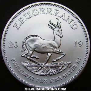 2019 South African 1 Ounce Silver Krugerrand (Reverse)