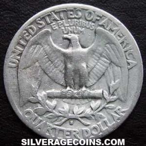 Cuarto de Dólar de Plata "Washington" Estadounidense 1941 S (Reverso)