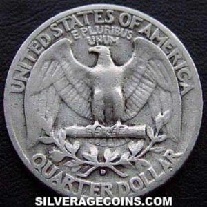 1945 D United States "Washington" Silver Quarter Dollar (Reverse)
