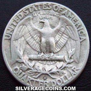 1948 D United States "Washington" Silver Quarter Dollar (Reverse)