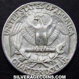 1957 D United States "Washington" Silver Quarter Dollar (Reverse)