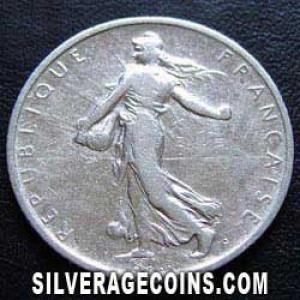 1899 French Silver Franc (Obverse)