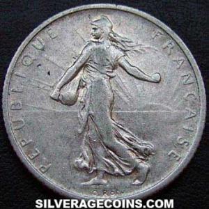 Franco de Plata Francés 1912 (Anverso)