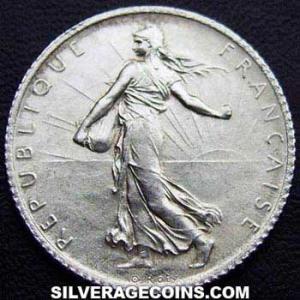 Franco de Plata Francés 1914 (Anverso)