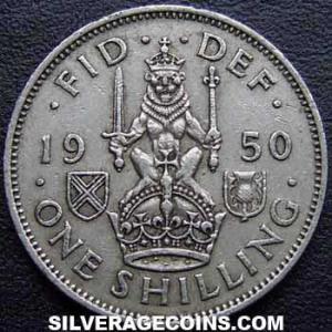 1950 George VI British Shilling (Scotland) (Reverse)