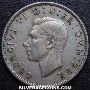 1947 George VI British 2 Shillings (Florin) (Obverse)