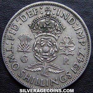 1947 George VI British 2 Shillings (Florin) (Reverse)