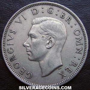 1948 George VI British 2 Shillings (Florin) (Obverse)