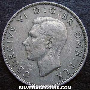 1949 George VI British 2 Shillings (Florin) (Obverse)