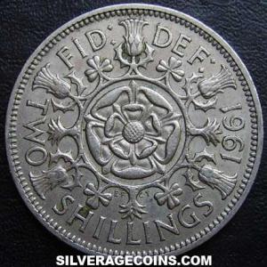 1961 Elizabeth II British 2 Shillings (Florin) (Reverse)