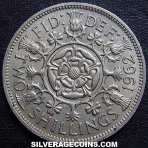 1962 Elizabeth II British 2 Shillings (Florin) (Reverse)