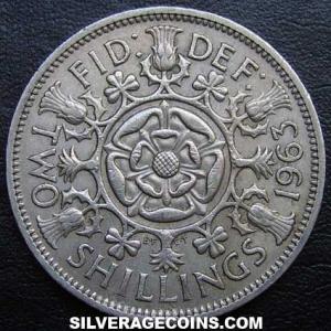 1963 Elizabeth II British 2 Shillings (Florin) (Reverse)